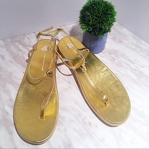 Fornarina leather gold sandals. Size 41 brand new.